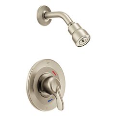 Brushed nickel shower only