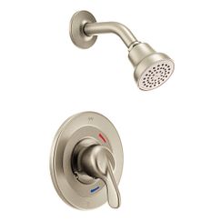 Brushed nickel shower only