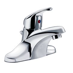 Chrome one-handle bathroom faucet