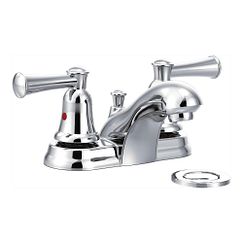 Chrome two-handle bathroom faucet
