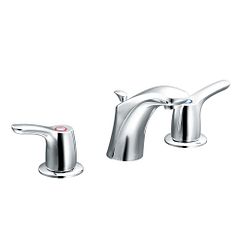 Chrome two-handle bathroom faucet