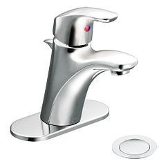 Baystone One Handle Lavatory with 50/50 Waste and Flexible Supply Lines