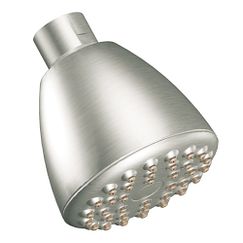 Brushed nickel one-function showerhead