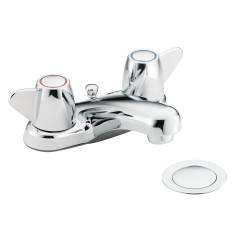 Chrome two-handle bathroom faucet