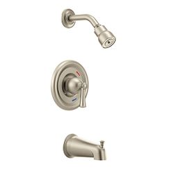 Brushed nickel cycling tub/shower
