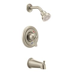 Brushed nickel cycling tub/shower