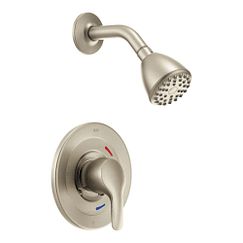 Brushed nickel cycling shower only