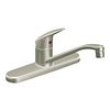 Stainless one-handle kitchen faucet