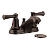 Old world bronze two-handle bathroom faucet