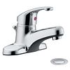 Chrome one-handle bathroom faucet
