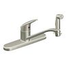 Stainless one-handle kitchen faucet