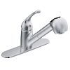 Chrome one-handle pullout kitchen faucet