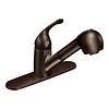 Old world bronze one-handle pullout kitchen faucet