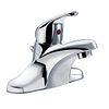 Chrome one-handle bathroom faucet