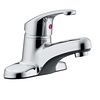 Chrome one-handle bathroom faucet